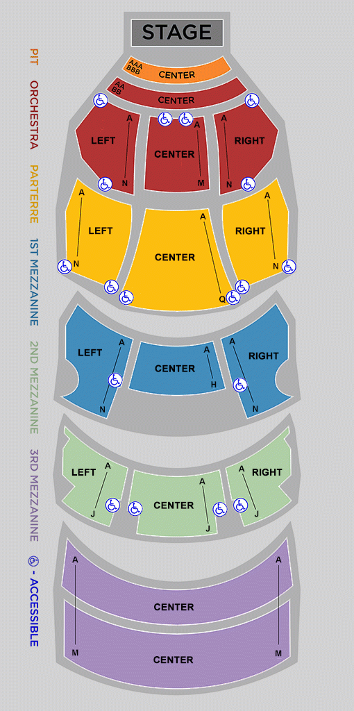 Seating Charts Dolby Theatre